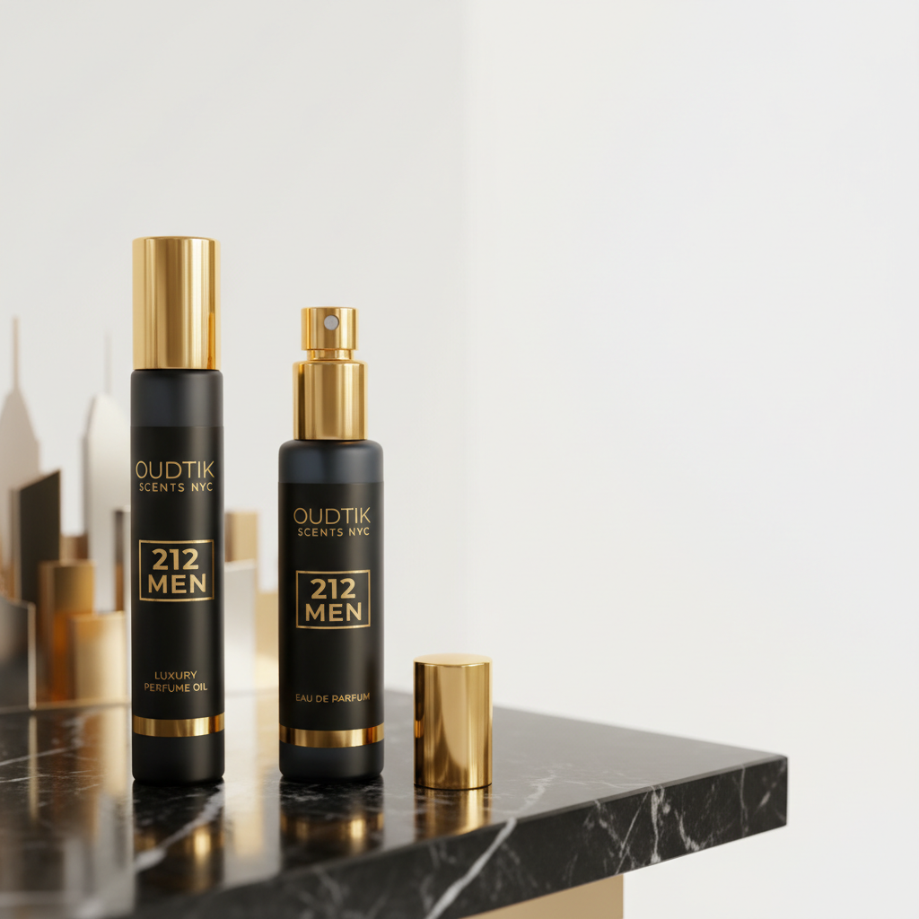 212 Men inspired fragrance oil and spray bottles by Oudtik Scents NYC